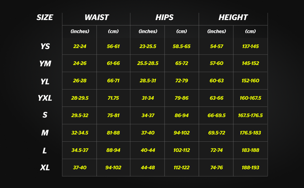 sizechart: